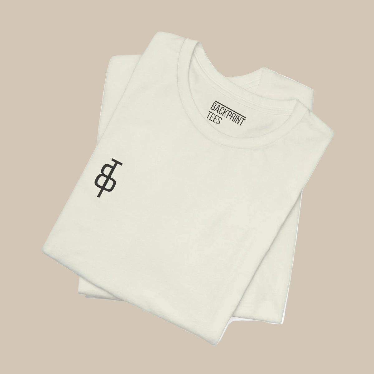 White gym t-shirt with motivational quote on the back against a white background